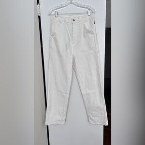 Denimist Chapel white painter/carpenter pant. High waist, straight leg  31X29